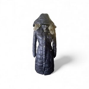 Laundry by Design Black Hooded Puffer Coat